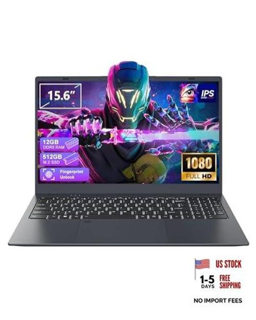 Laptop with 12GB RAM 512GB SSD, 15.6 Inch FHD Laptop Computer, N95 512 GB