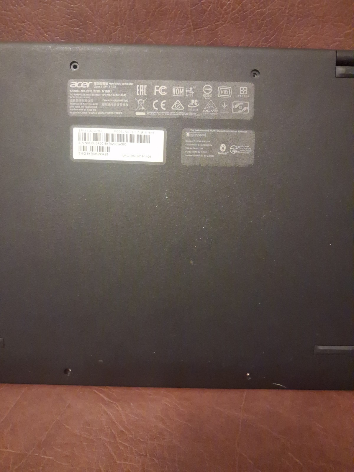FOR PARTS – Acer Swift FS514-52 – 14″ 1080p, 1.6GHz i5, 8GB RAM, 256GB SSD