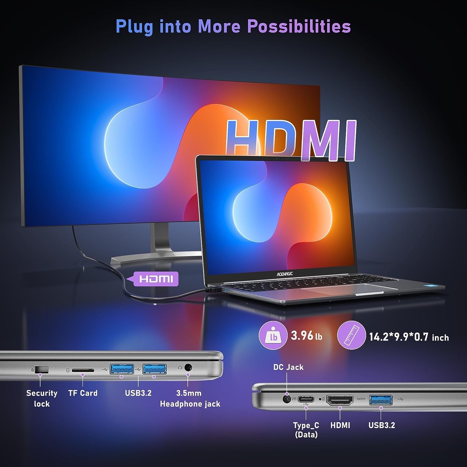 ACEMAGIC Laptop 16 Inch FHD Display, 16GB RAM 512GB ROM
