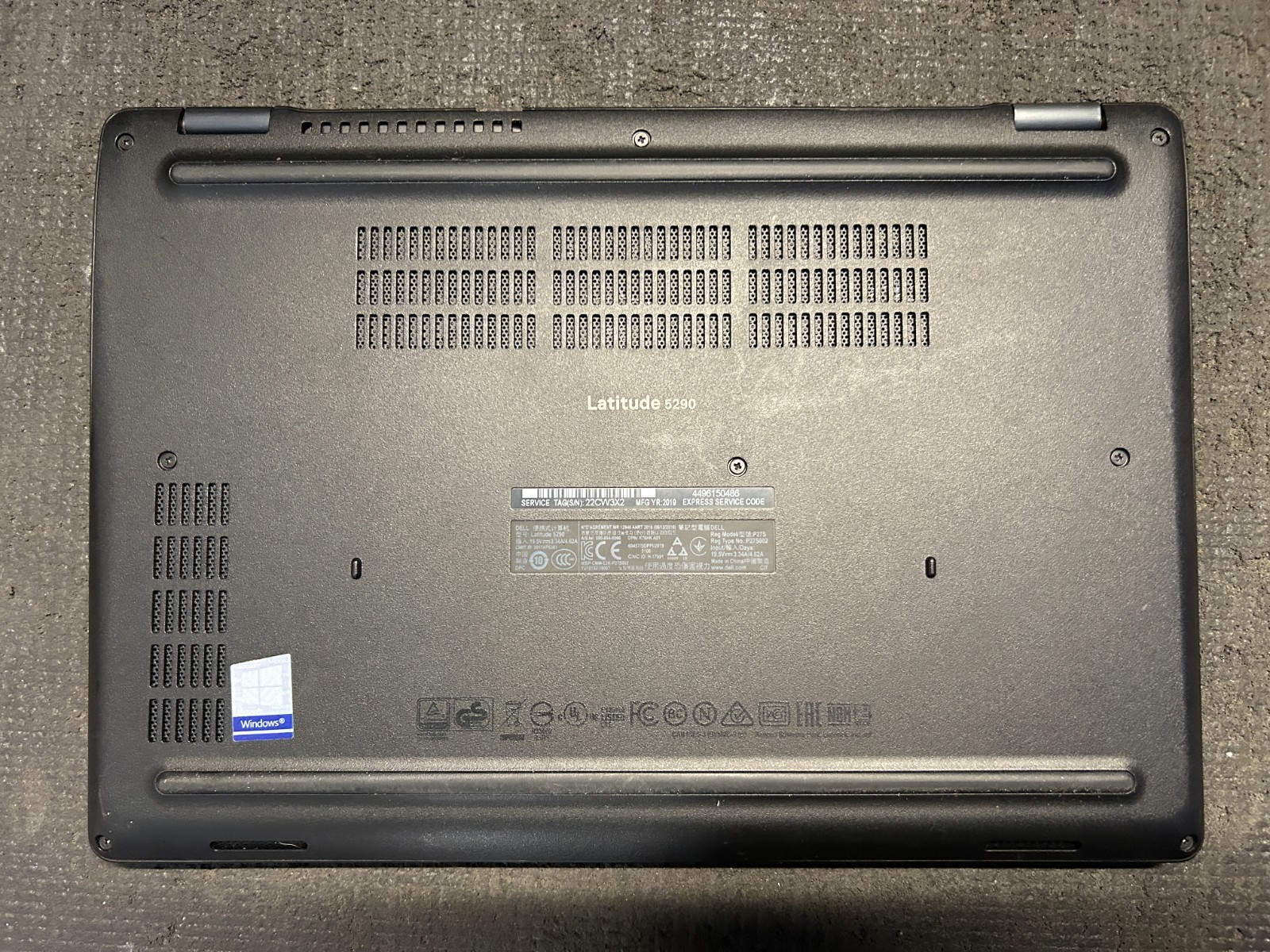 DELL LATITUDE 5290 12.5″ INTEL CORE i5-8250U 1.60GHZ 8GB RAM 256GB M.2 Laptop