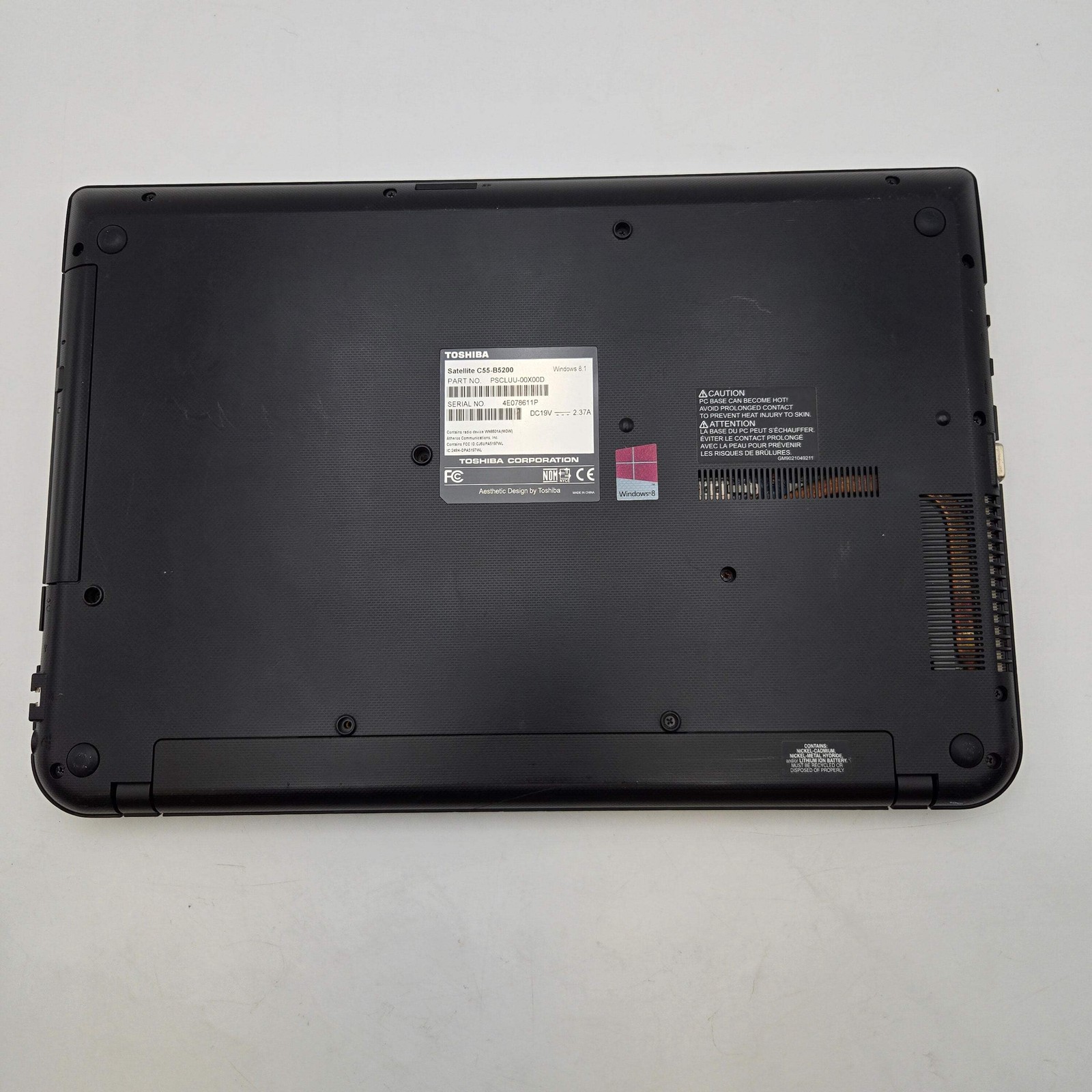 Toshiba Satellite C55-B5200 Intel Core i3-4005U, 6GB RAM, 750GB HD – Used