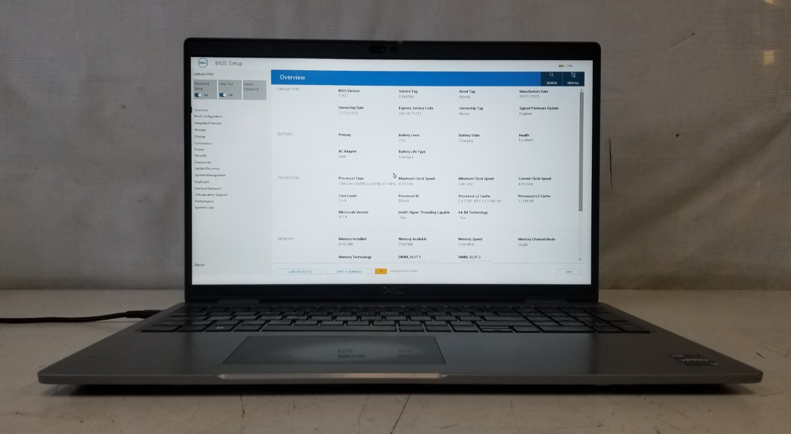 Dell Latitude 5540 / Intel Core i5-1345U 4.35GHz / 8GB RAM / NO SSD/OS