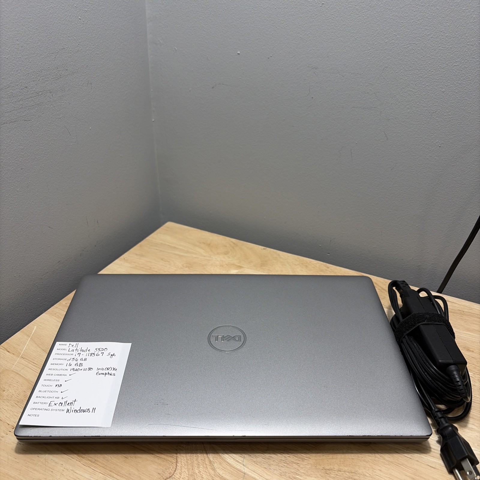 Dell Latitude 5520 Core i7-1185G7 3.00GHz, 16GB, 256GB SSD WebCam, WiFi W11 Cord