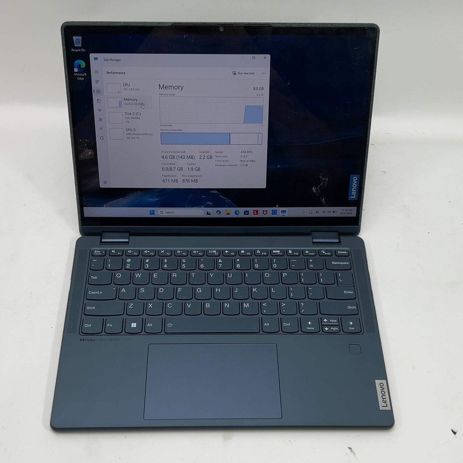 Lenovo Yoga 6 Ryzen 5 5500U 8GB RAM 250GB