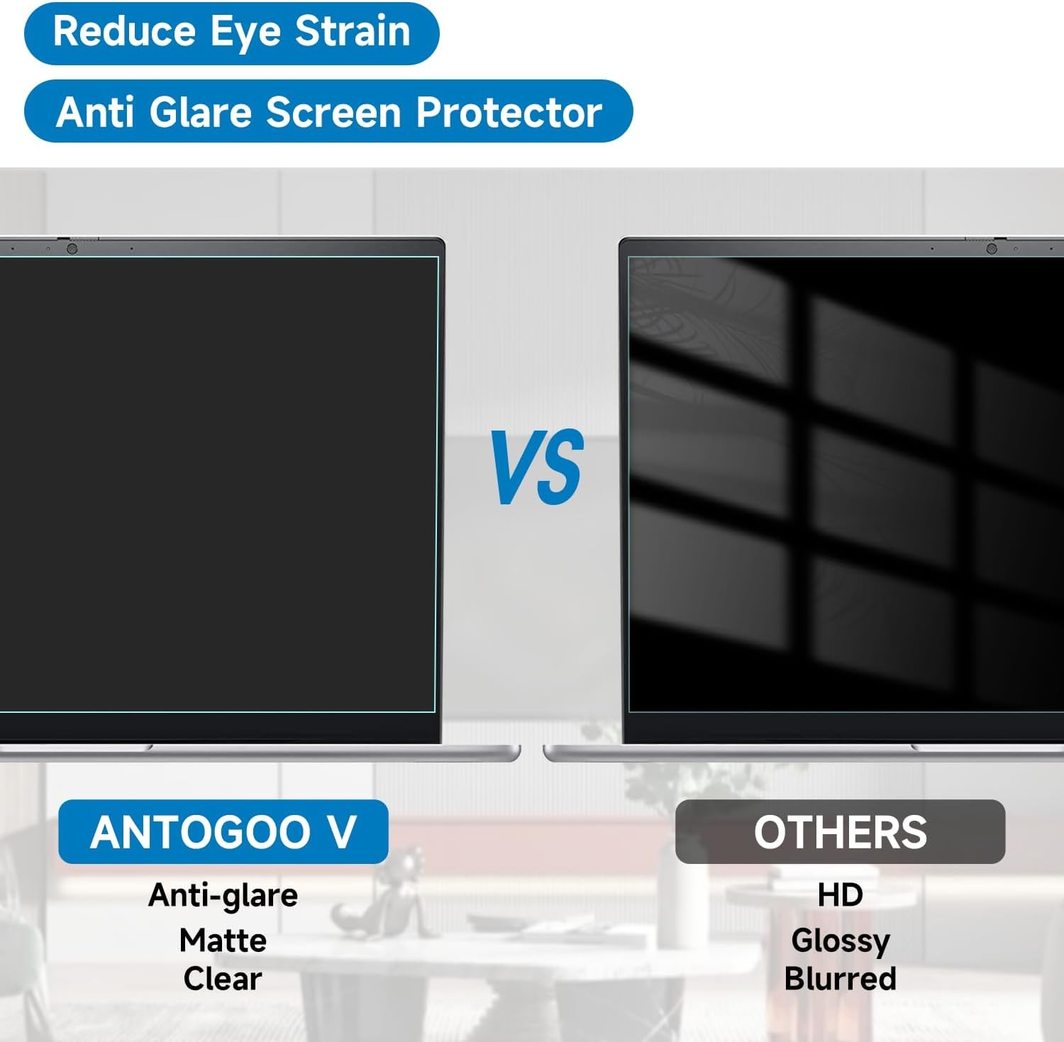 16 Inch 16:10 Anti Blue Light Laptop Screen Protector, Reduce Eye Strain Anti Gl