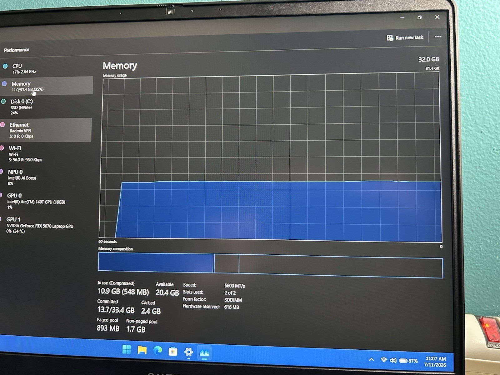 HP OMEN 16 Slim Ultra 7 255H 32GB 1TB SSD RTX 5070 Gaming Laptop 16-an0003nr