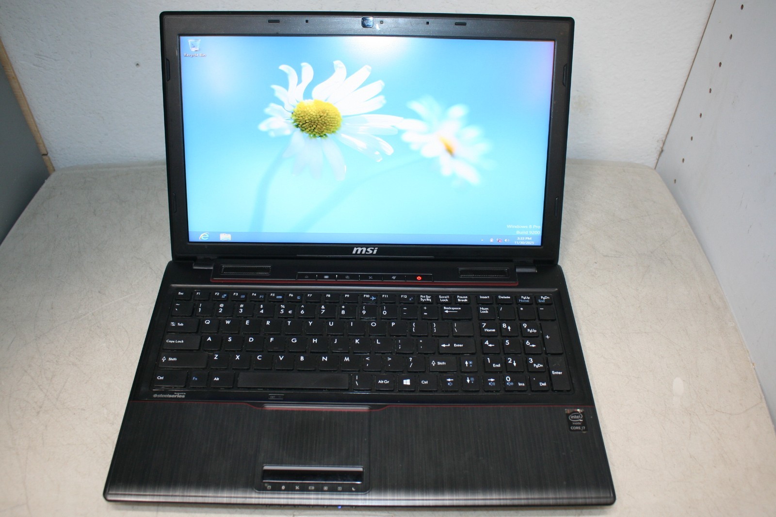MSI MS-16GH Gaming Laptop i7-4710HQ 2.5GHz. 8GB Ram 512GB SSD HDD Win 8 AS IS