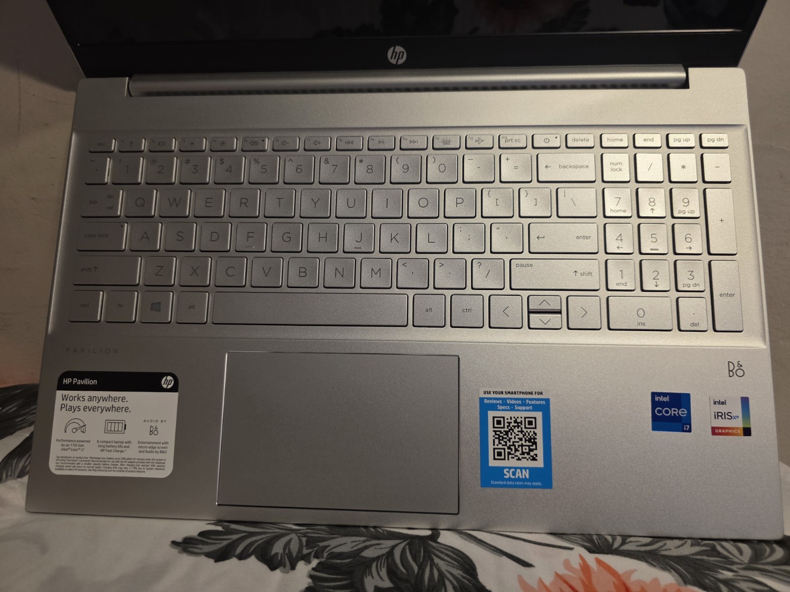 HP Pavilion 15-eg0xxx 15.6″ (Intel Core i7-1165G7, 8GB RAM) Laptop 2.80 Ghz
