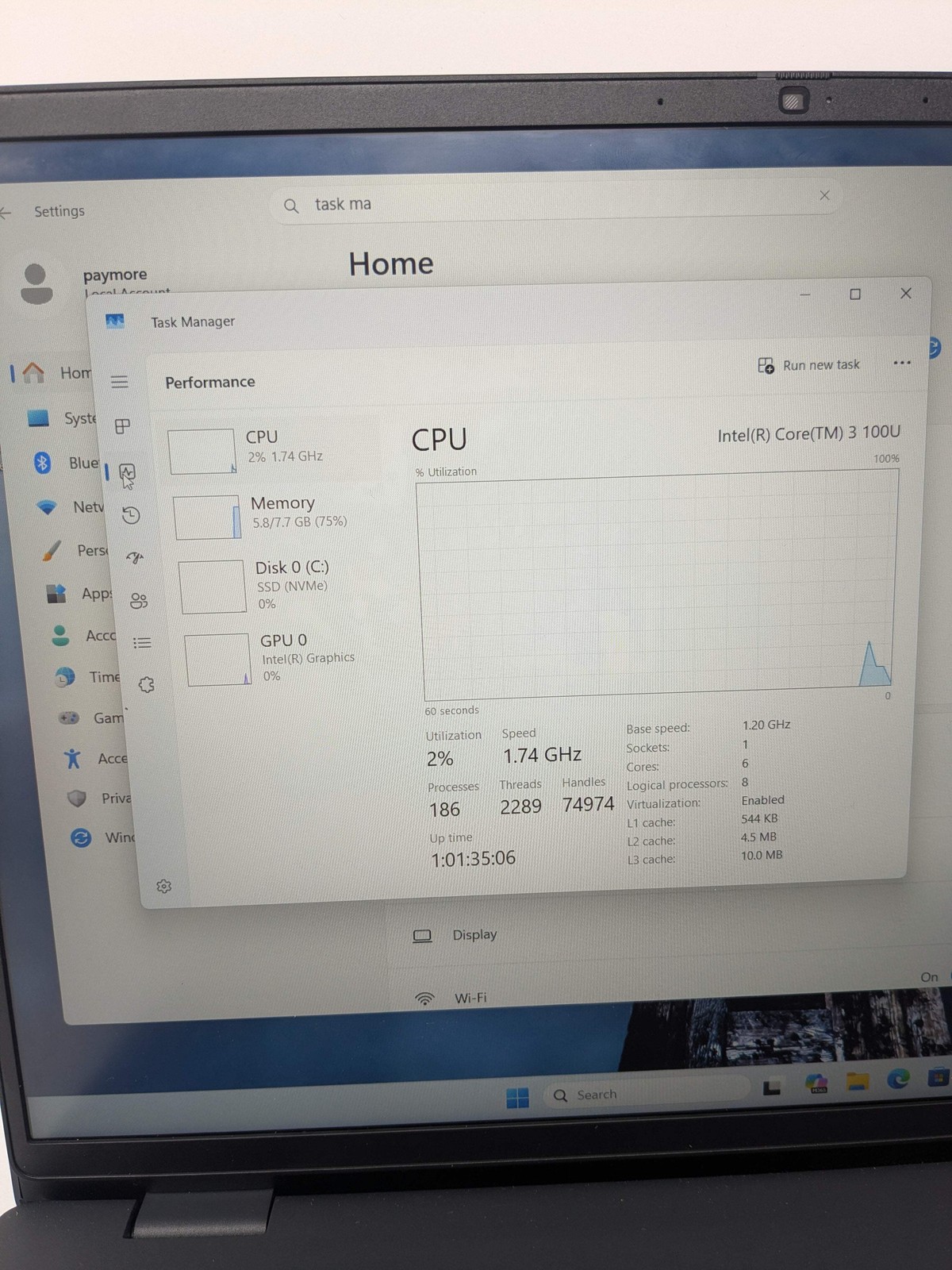 Dell Pro PC16250 16″ Core 3 100U 1.2GHz 8GB RAM 256GB SSD