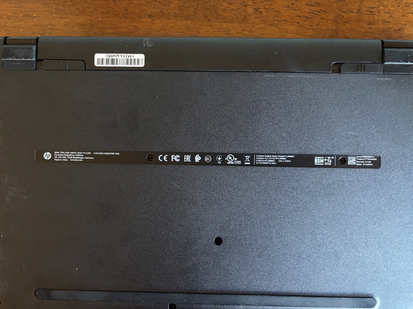 HP 15‑ba009dx – For Parts or Repair (Not Working, No Charger) #LT