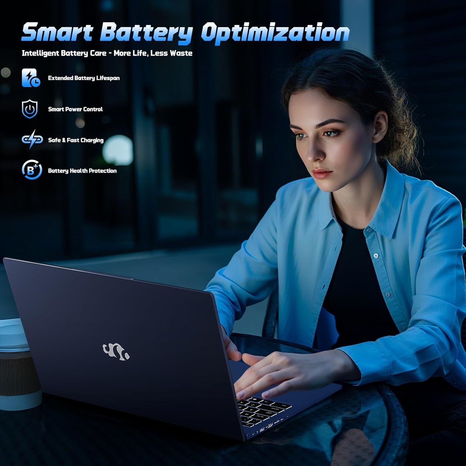 15.6″ FHD IPS Laptop 4 Cores 13th Gen Intel N150 16GB RAM 256GB SSD Backlit KB