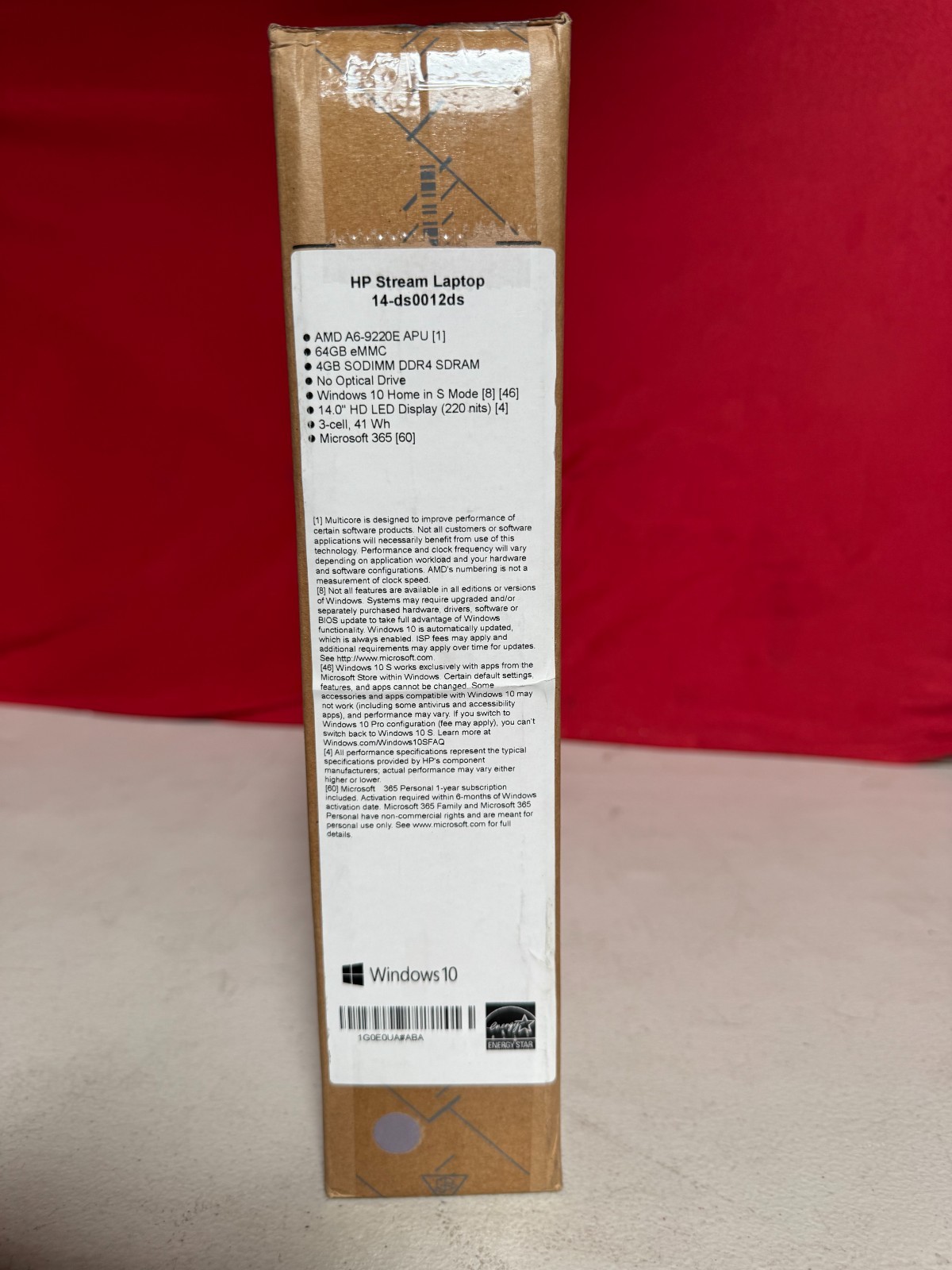 HEWLETT PACKARD 14-DS0012DS / AMD A6-9220E APU 64GB eMMC 4GB Ram Windows 10 Home