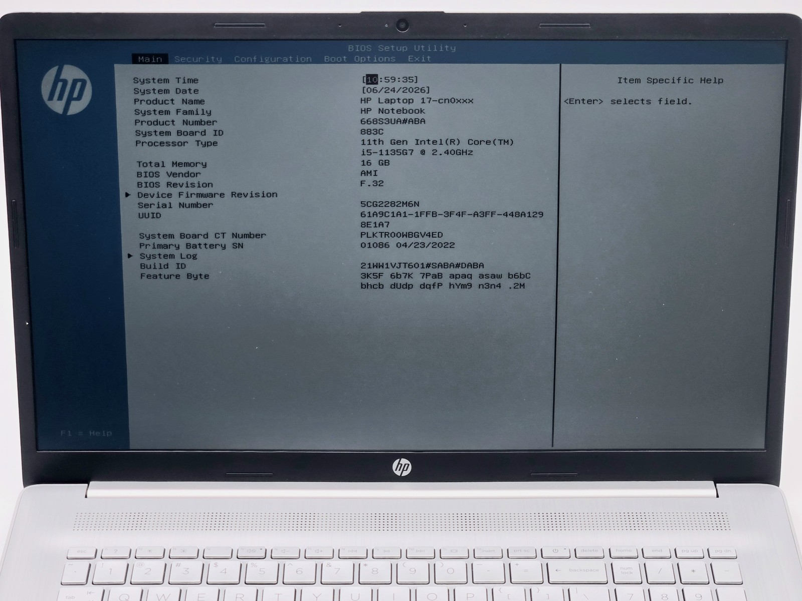 HP Laptop 17-cn0023dx 17″ FHD I5-1135G7 1TB SSD 16GB W11 Webcam