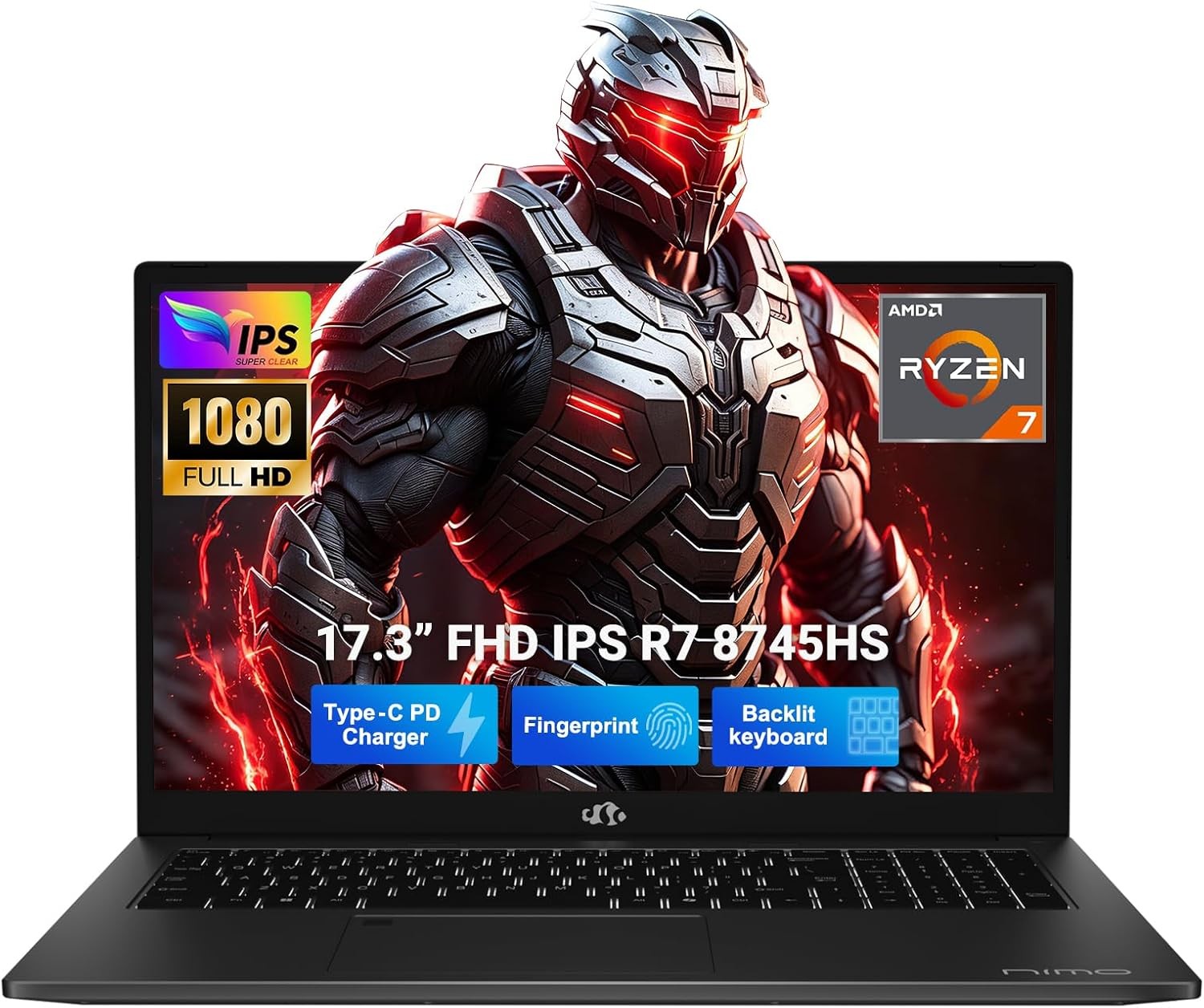 NIMO 17.3″ IPS Gaming Laptop AMD Ryzen 7 8745HS Up to 4.9GHz 32GB RAM 1TB SSD