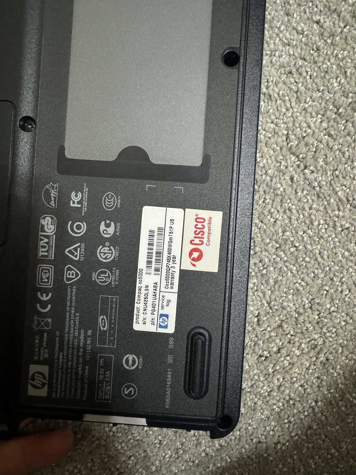 Vintage HP Compaq NC 6000 Business Laptop