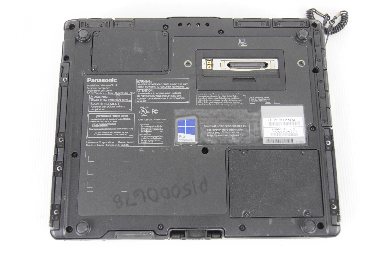 Panasonic CF-19 Intel Core i5-3340M 2.70GHz 8GB 10.5in No Hard Drive