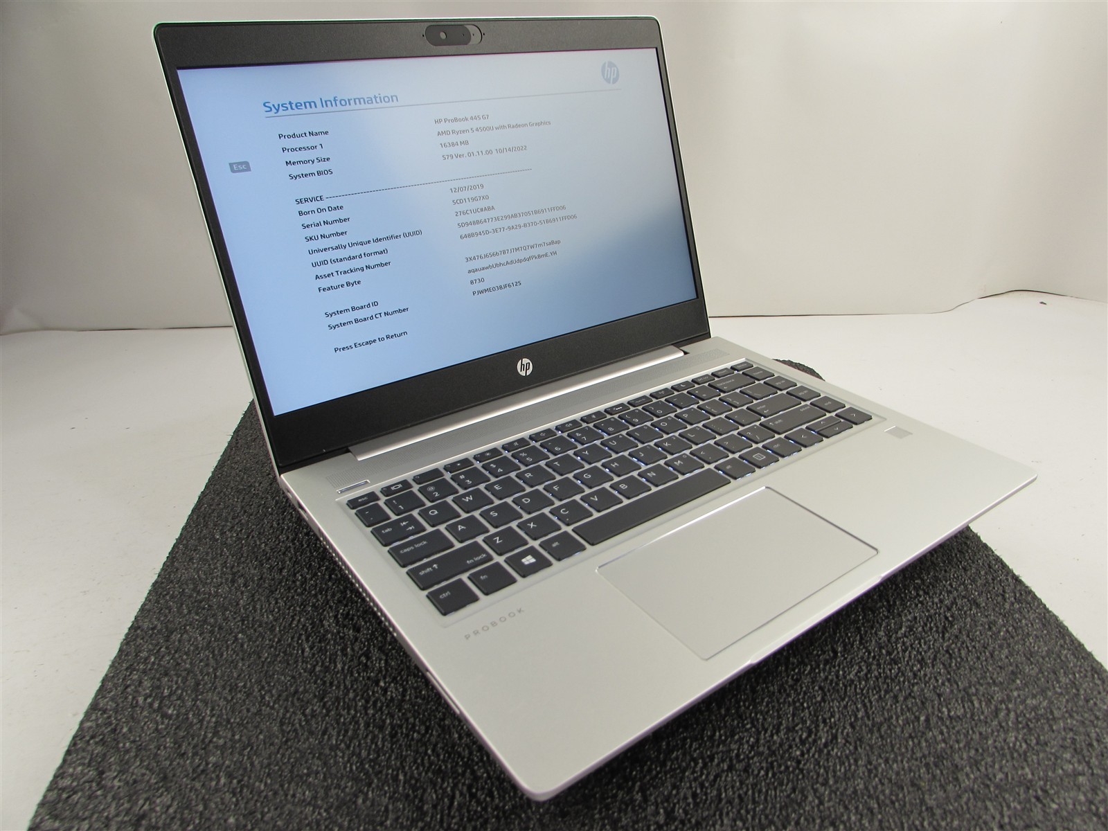 HP PROBOOK 445 (G7) 14″ FHD AMD RYZEN 5 4500U 512GB SSD 16GB RAM AMD GPU NO O.S