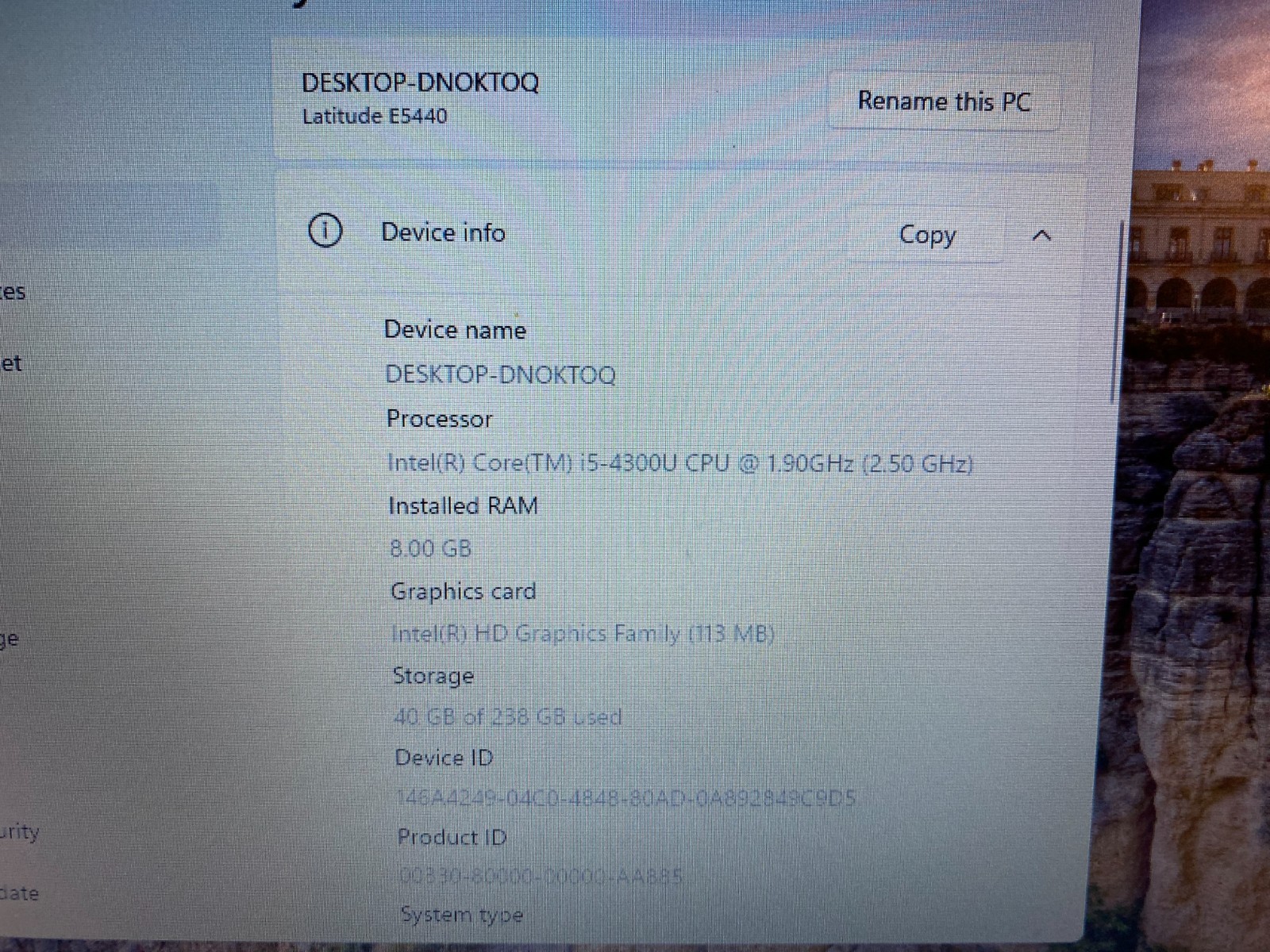 Dell Latitude E6540 14” i5-4300m 2.90ggz 8GB RAM,256gb SSD Win 11 Dvd Hdmi