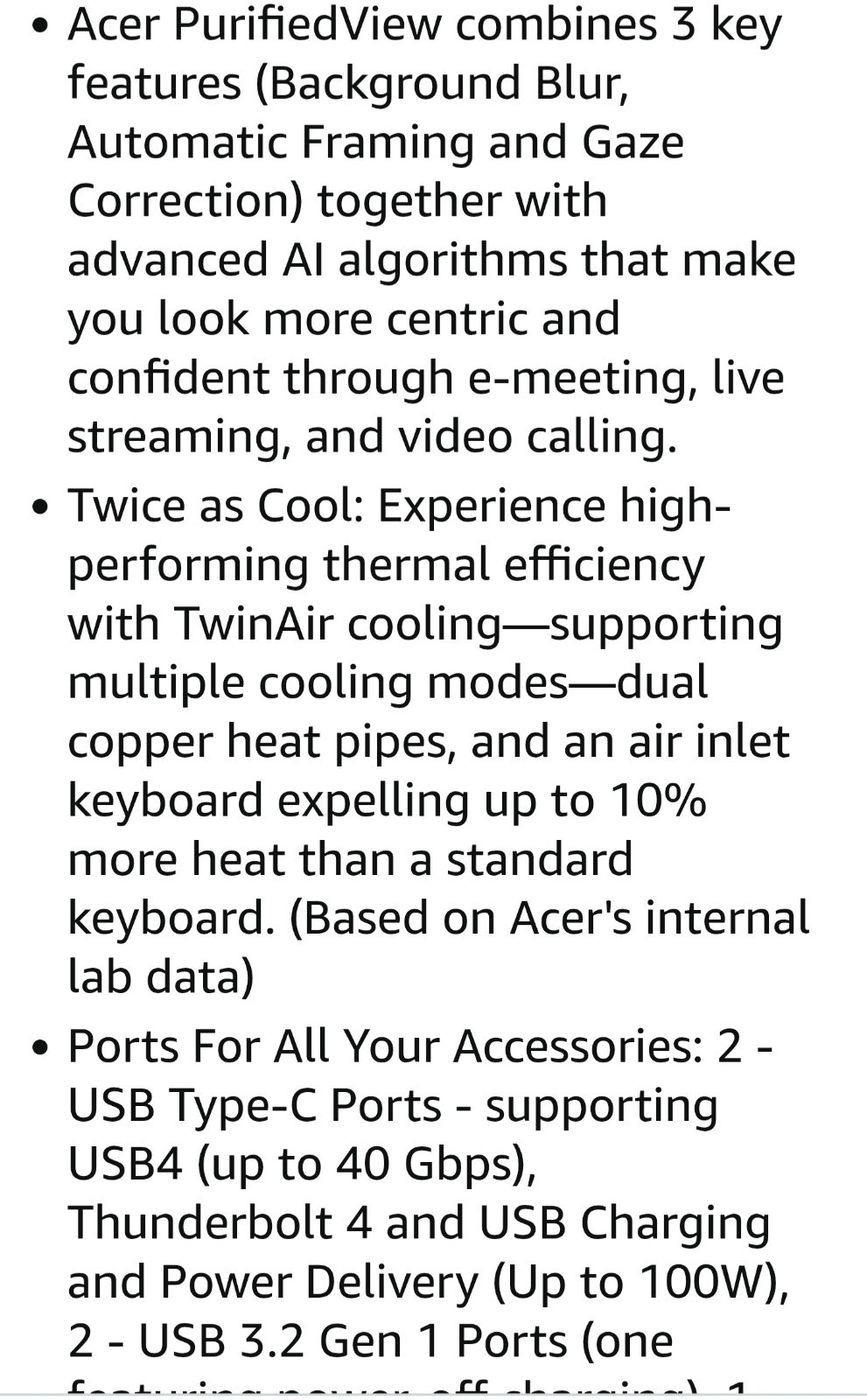 Acer Swift Go Intel Core i7 – Evo Thin & Light – (SFG14-71T-72QV) 65w charger!