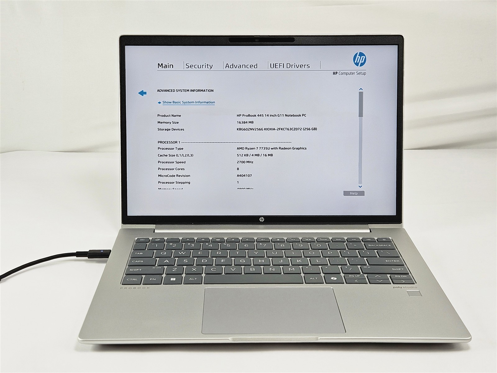 HP ProBook 445 G11 Ryzen 7 7735U 16GB 256GB SSD 14″ Silver Notebook