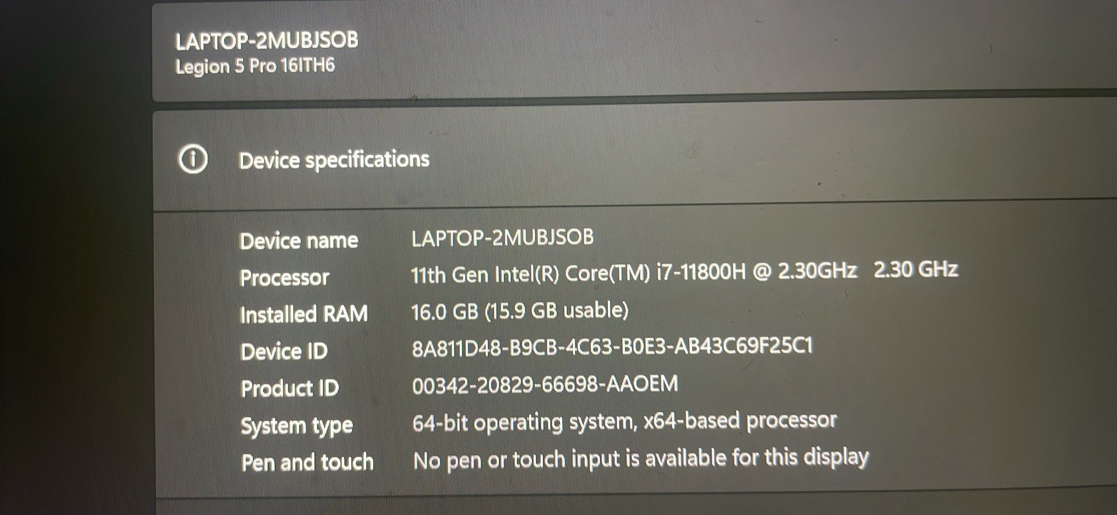 lenovo legion pro 5 gaming laptop