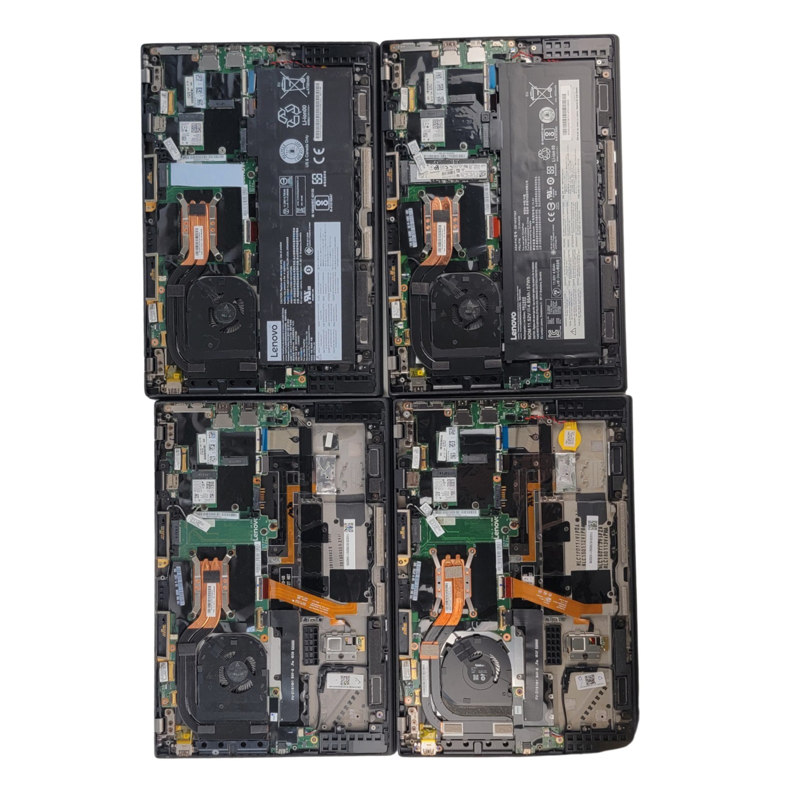Lot of 4 FOR PARTS Lenovo X1 Carbon 5th Gen Laptop, Intel i7-6600U, 8 GB RAM