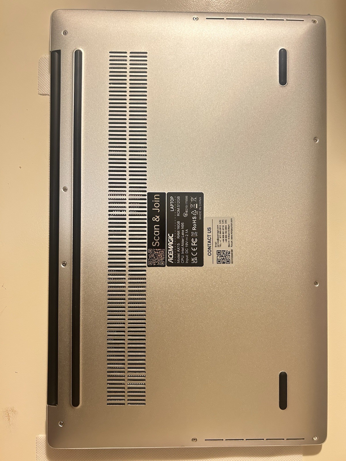 ACEMAGIC AX15 15.6 in (512GB SSD, Intel Alder Lake N95, 1.7GHz, 16GB RAM) Laptop