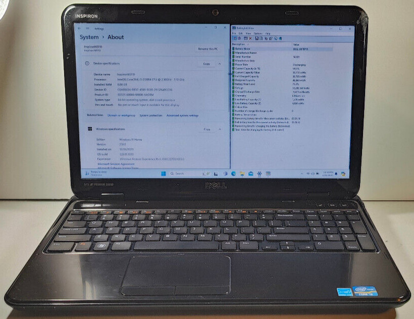 Dell Inspiron 15R N5110 Core i3-2310M 2.1GHz/8GB RAM/256GB SSD/15.6″ Windows 11