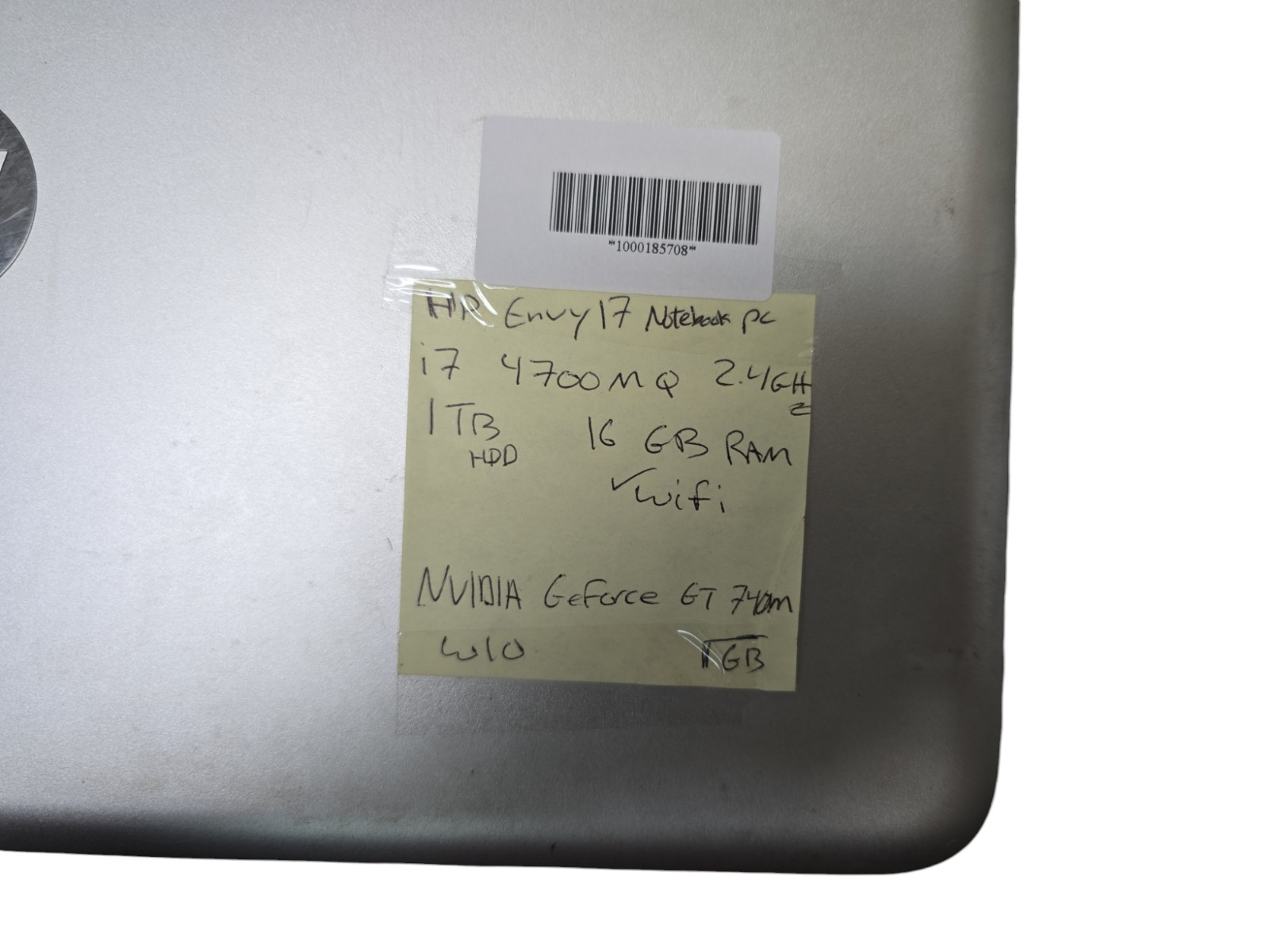 HP Envy 17T-J000 i7-4700MQ@2.4GHz 1TB HDD 16GB Ram Win 10 Tested