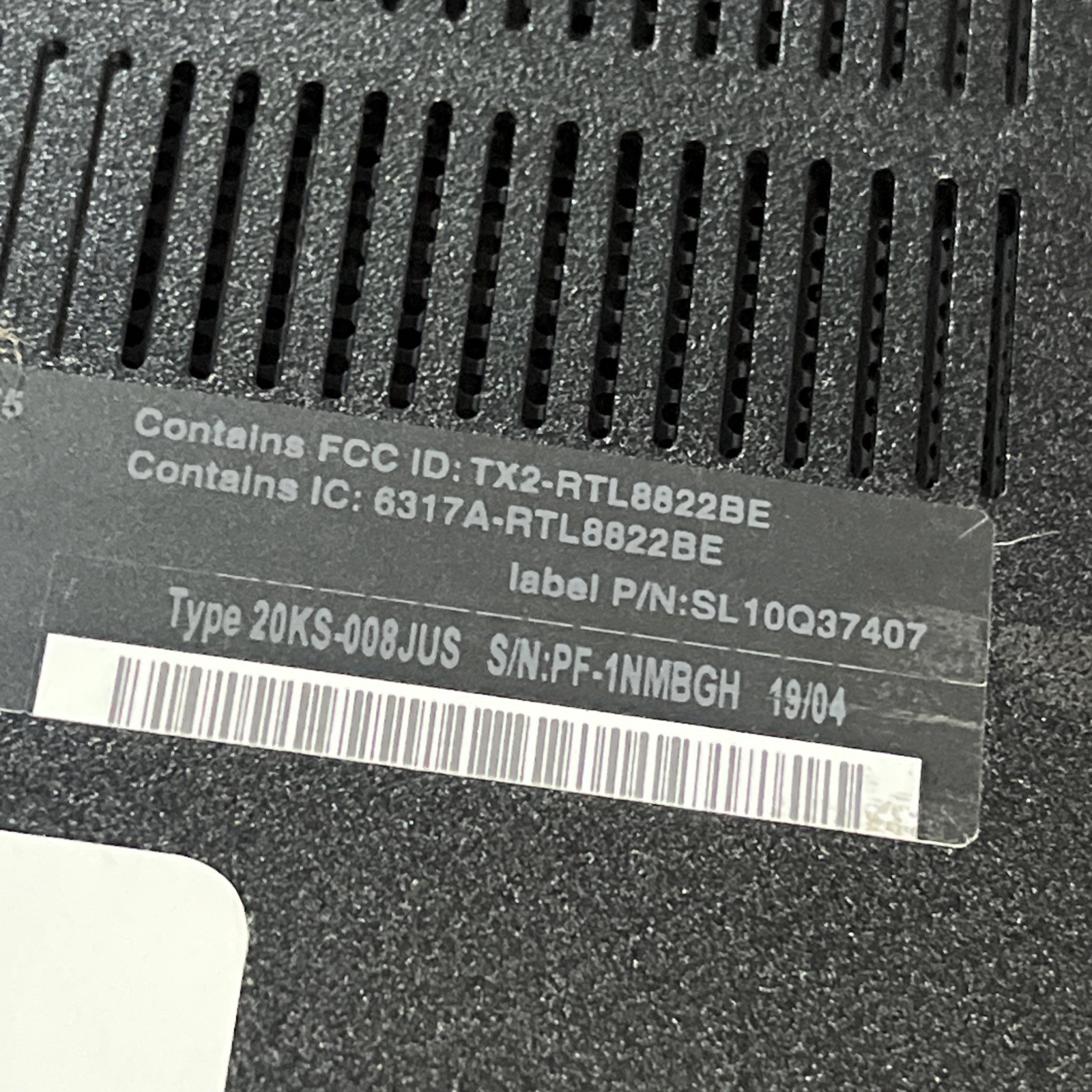 LENOVO THINKPAD E580 INTEL CORE I3-7020U 2.30GHZ 4GB RAM NO HD