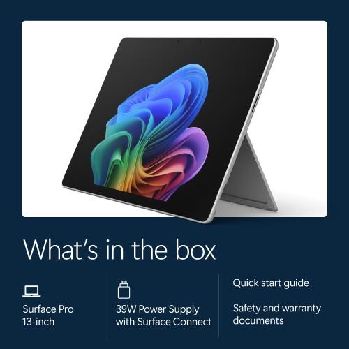 Microsoft Surface Pro 13″ Touch Snapdragon X2 Plus 16GB RAM 256GB SSD Platinum