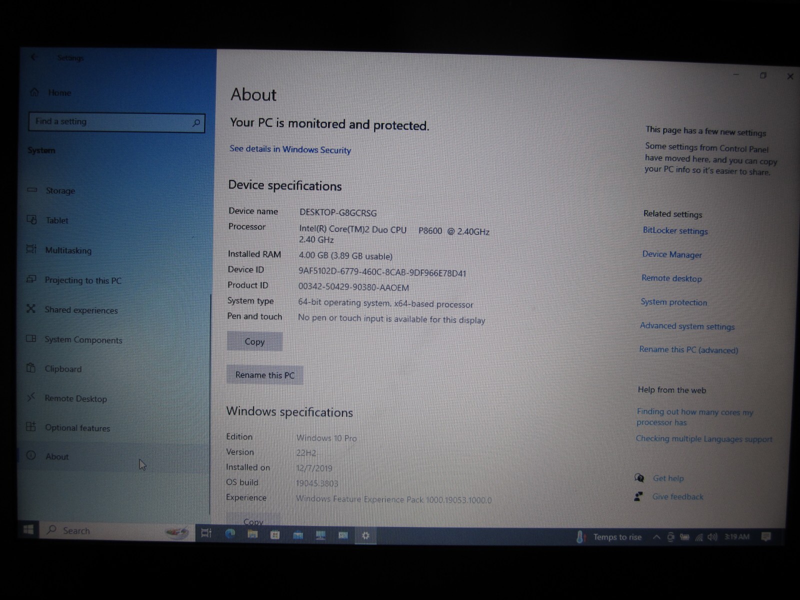 Dell Latitude E6400 Laptop 2.4 GHz 4GB RAM 500GB HD DVD-RW Win 10 Pro