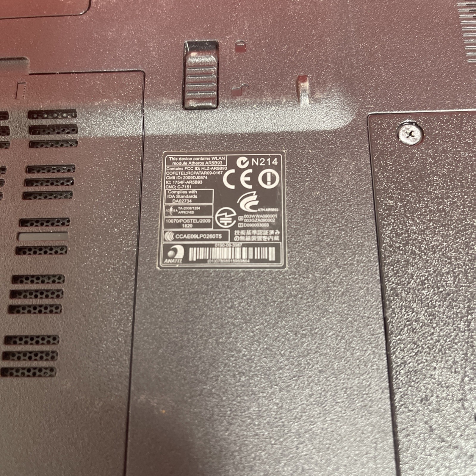 Acer Aspire 5532 Series KAWG0 Laptop Black USB 15.6″ HD LCD Display – For Parts