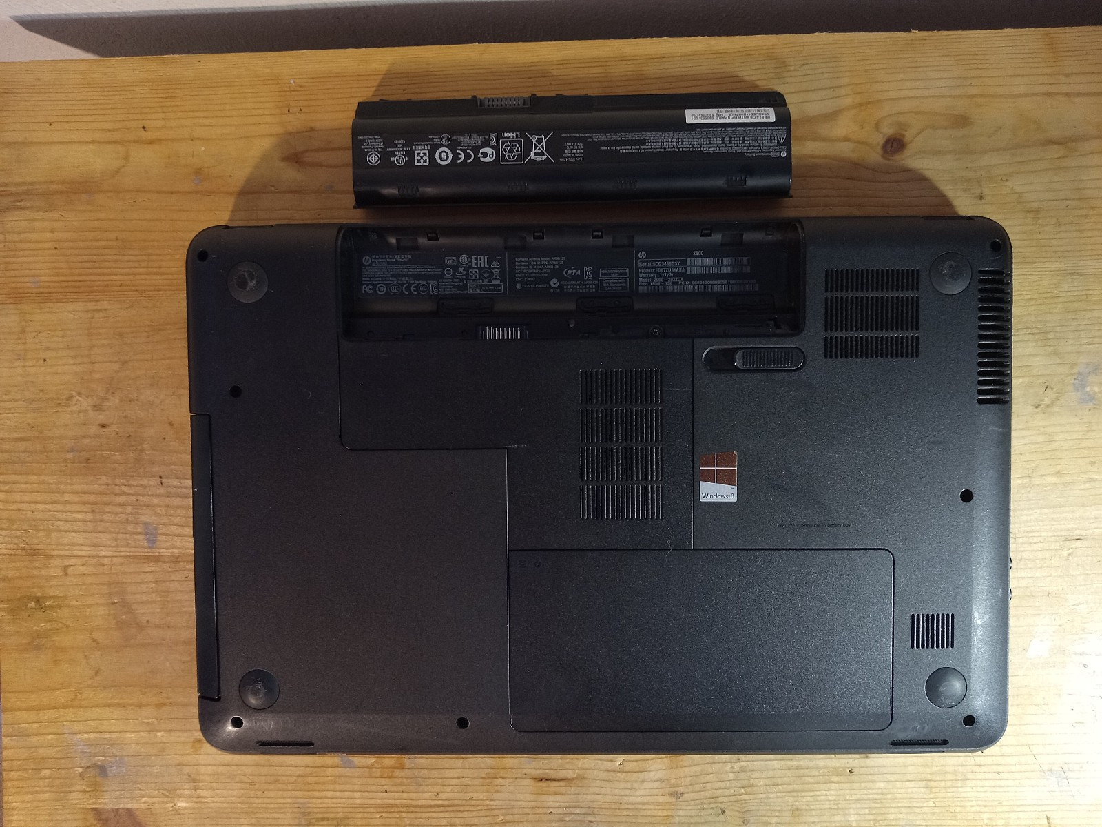 HP 2000 Notebook Laptop, i7 3740QM 2.7 GHz, 8GB RAM, Win10 Pro, 256 GB SSD