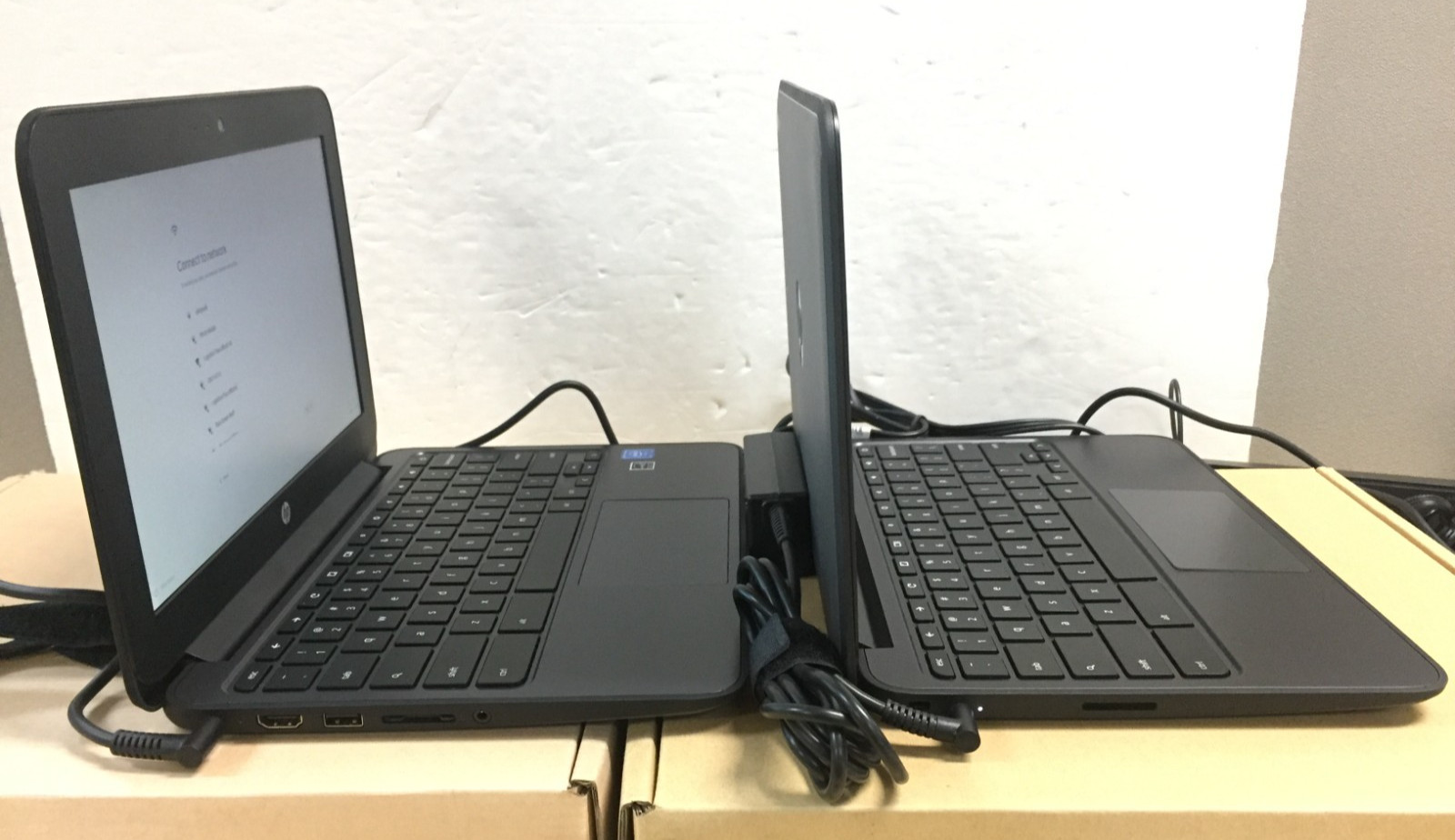 Lot of 2 *Bad Battery* HP Chromebook 14 14-ak030nr 11 G4/N2840/4GB RAM/16GB