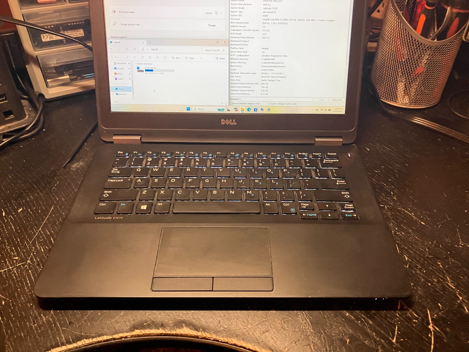 Dell Latitude E7270 12.5″ Laptop i5 2.4GHz 8GB RAM 120GB SSD Win 11 Pro Wifi BT