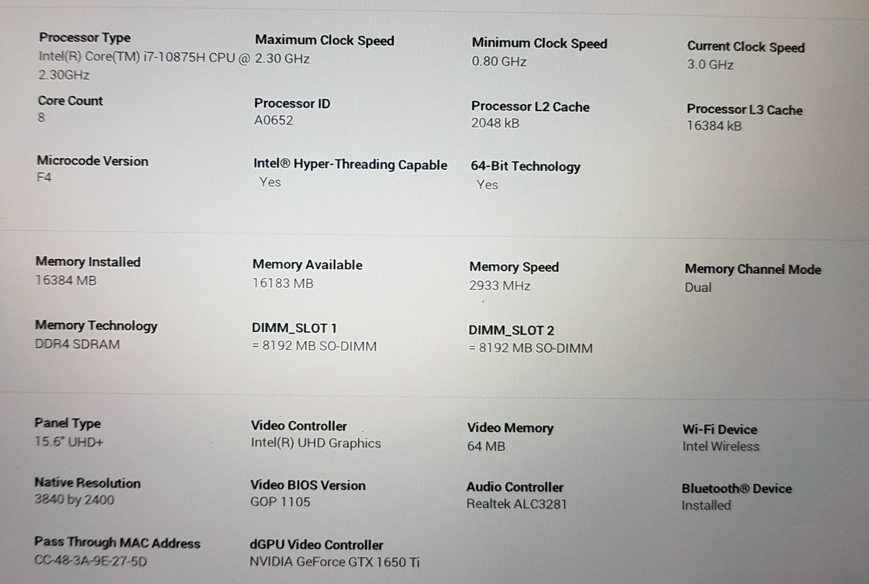 Dell XPS 15 9500, i7 10th Gen CPU, 16GB RAM, 512GB NVMe, GTX 1650, Lot of 3