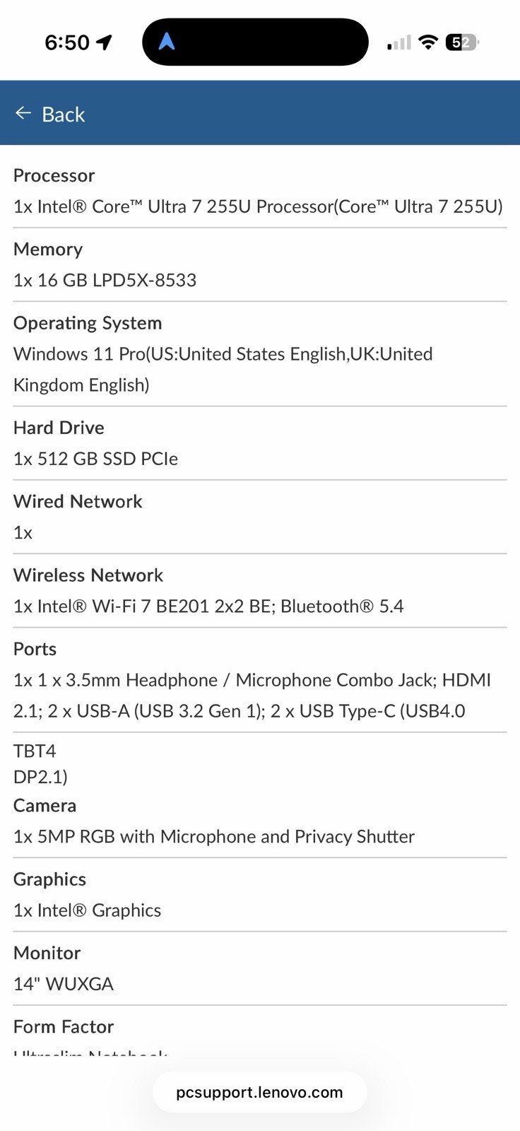 Lenovo Thinkpad T14s 2-in-1 Gen 1 – 21R4S0WA00 Intel Ultra 7 255U 16GB 512SSD