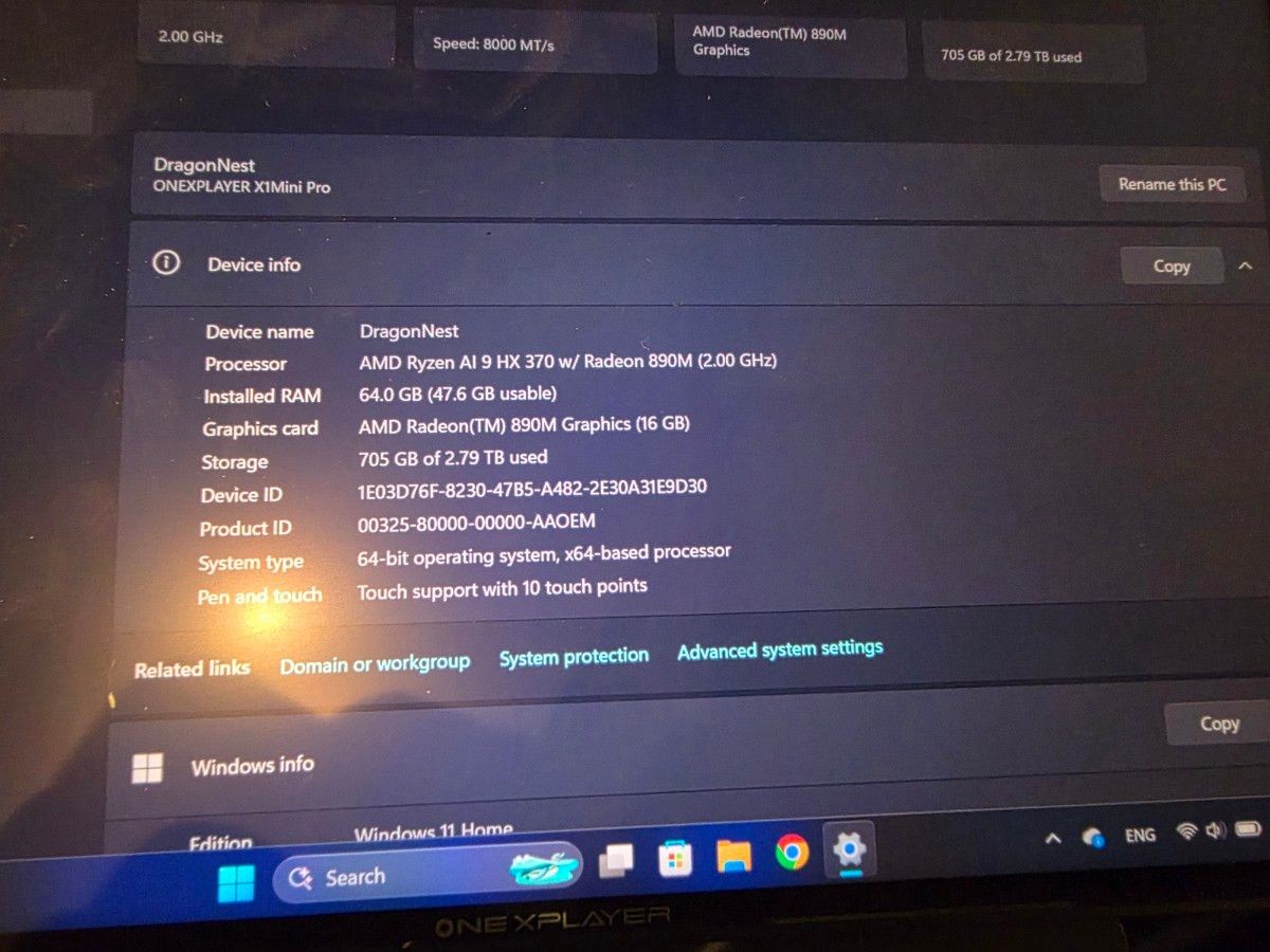 ONEXPLAYER X1Mini Pro Ryzen AI 9 HX370 36GB SSD2TB