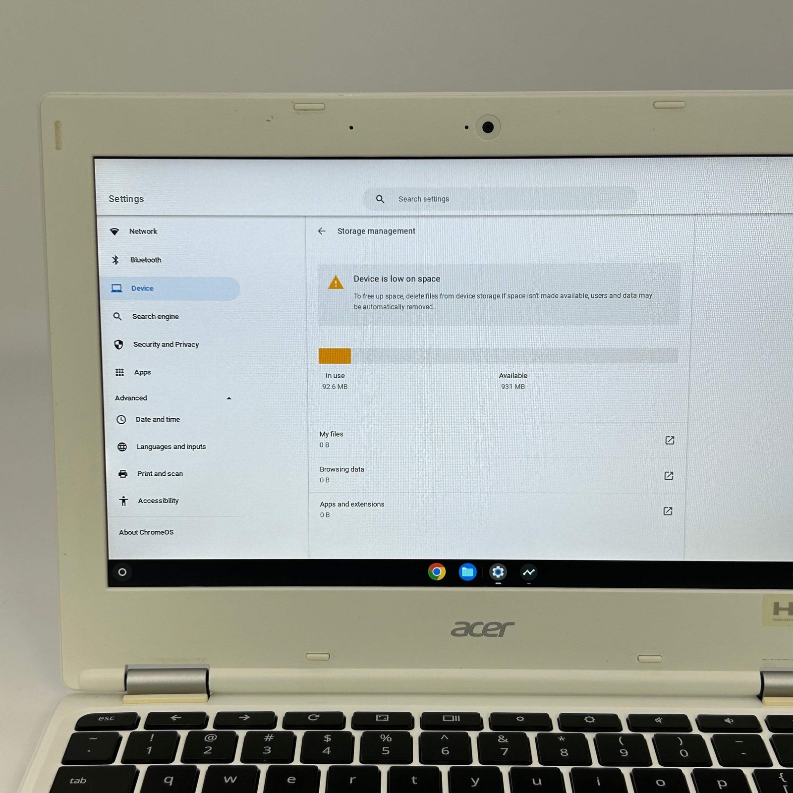 Acer Chromebook 11 CB3-132-C9M7 11.6-inch Intel Celeron N3060 2GB RAM 16GB eMMC