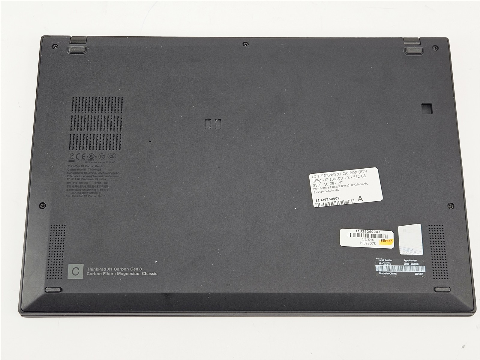 Lenovo ThinkPad X1 Carbon Gen 8 Intel Core i7-10610U 16GB 512GB SSD 14″ UHD