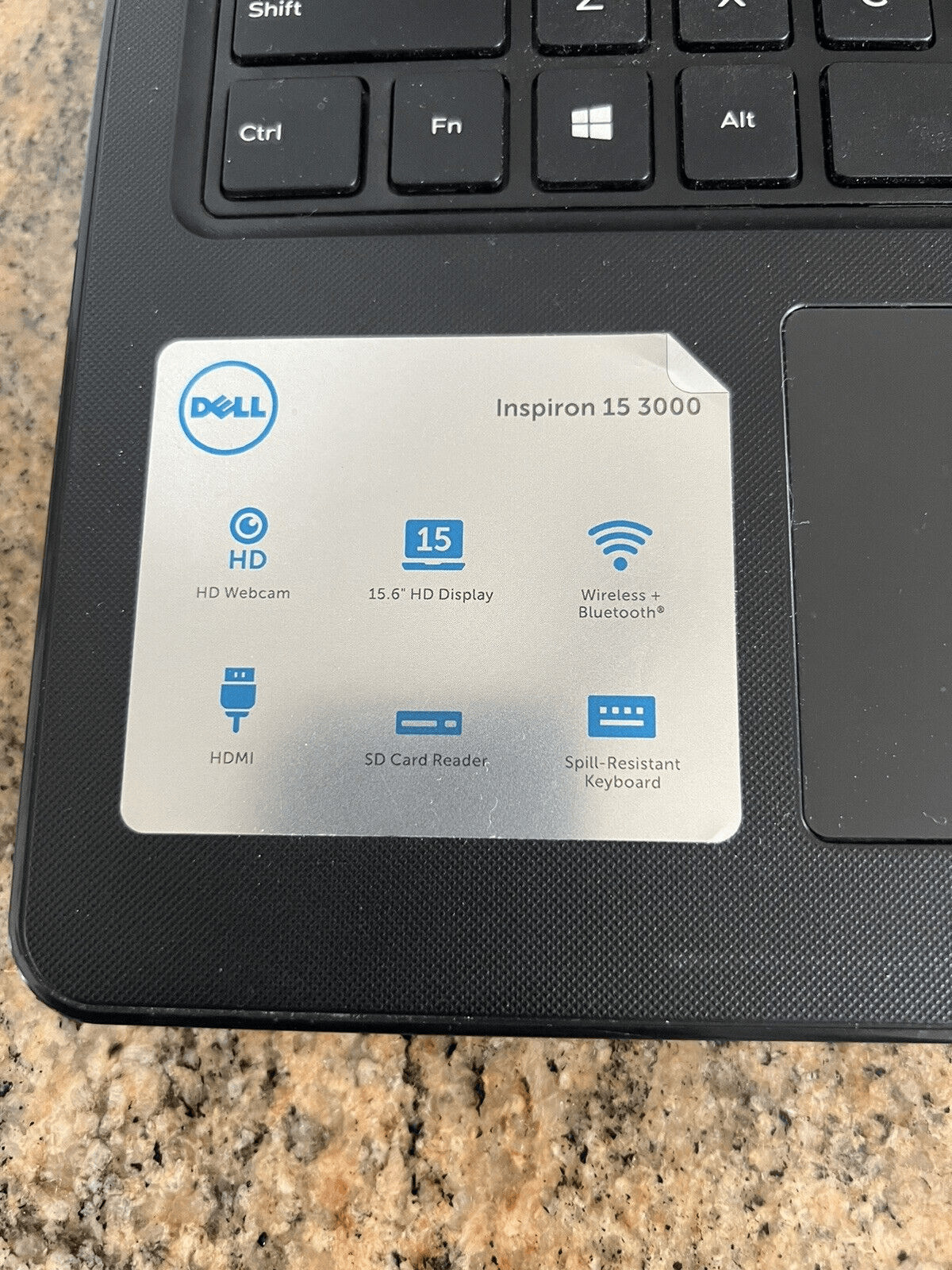 Dell Inspiron 15 3000 Laptop AMD A6‑9200U 4GB RAM No Hard Drive