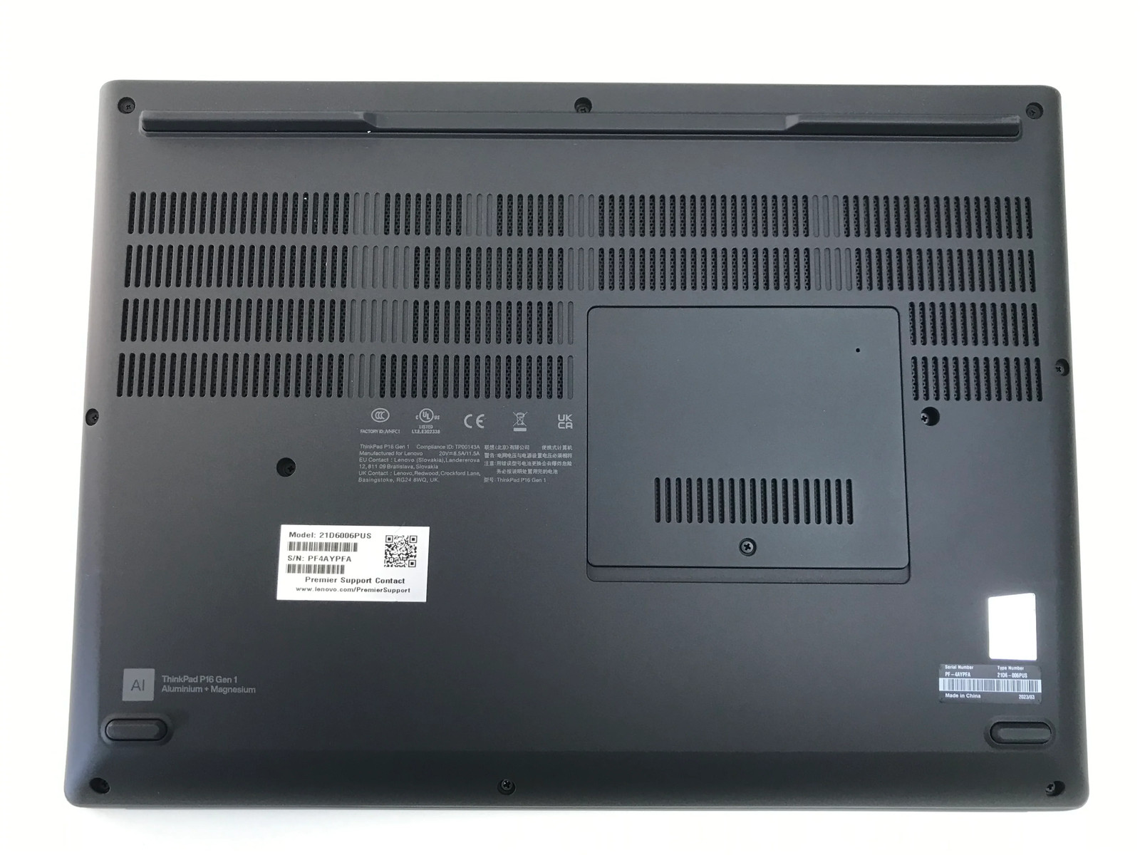 Lenovo ThinkPad P16 Gen 1 16.0″ Notebook – i7, 32 GB RAM, 1 TB SSD – 21D6006PUS