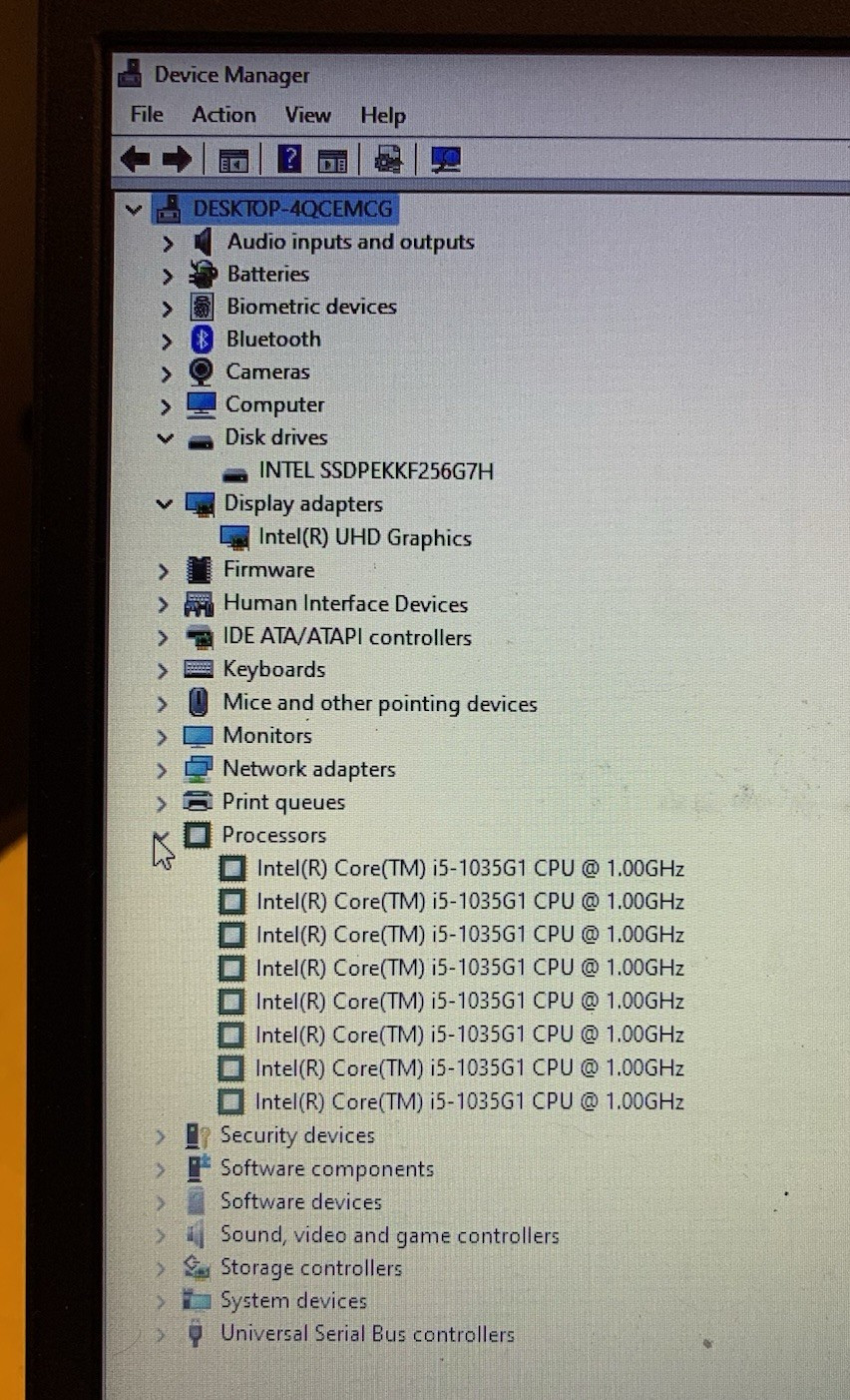 Lenovo IdeaPad 3 17IIL05 Intel Core i5-1035G1 1.00GHz 8GB Ram 256GB SSD W11H