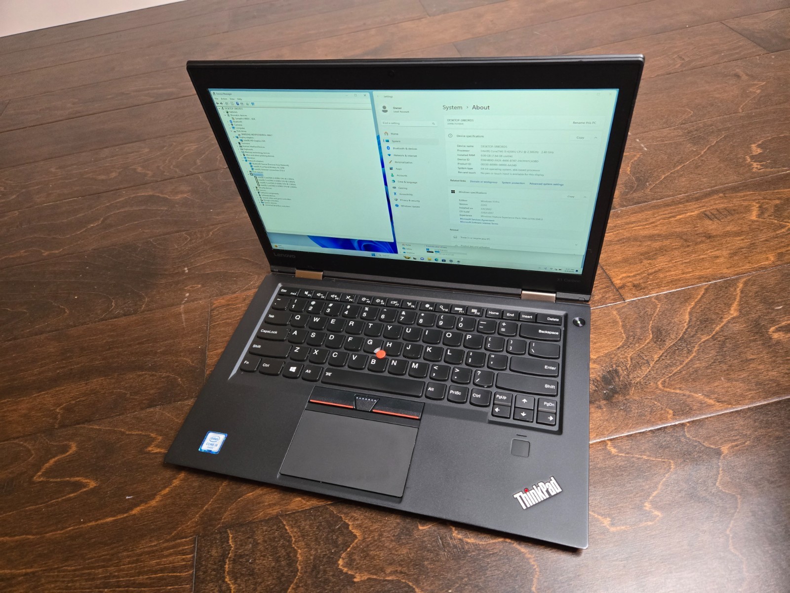 Lenovo ThinkPad X1 Carbon 4th Gen 14 intel Core I5-6200U 256GB SSD 8GB W11 Pro
