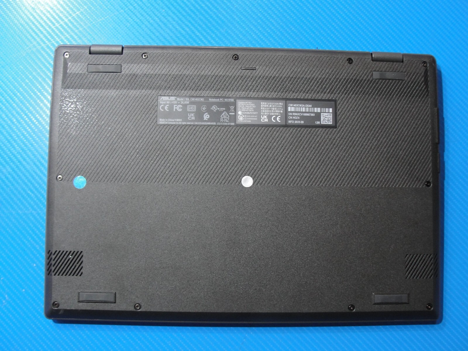 Asus Chromebook CM1402CM2A-DS44 14″ MTK 520 2GHz 4GB 64GB Charger PWR battery