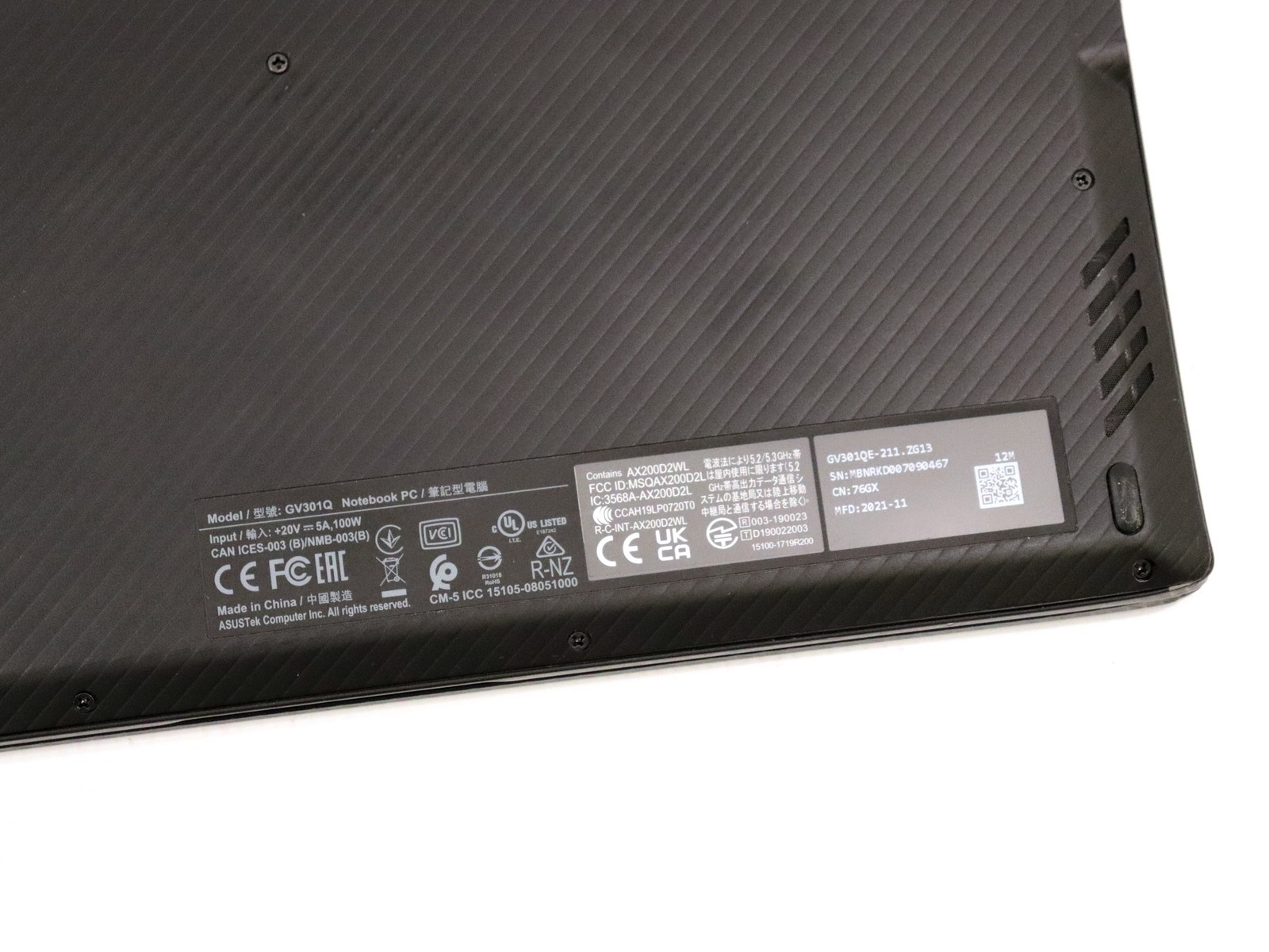 ASUS ROG Flow X13 GV301QE Touch Ryzen 9 5900HS 16GB 1TB W11H RTX 3050Ti – AS IS