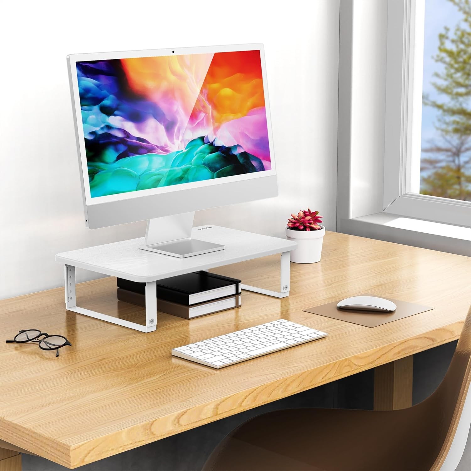 Height Adjustable Laptop Stand for MS01 Monitor Stand Riser, Computer, Printer