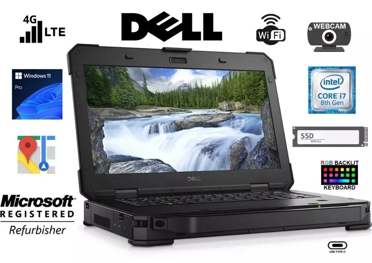 DELL Latitude 5420 Rugged i7 Touch 64GB 2TB Win 11 Pro 4G GPS Office 2024