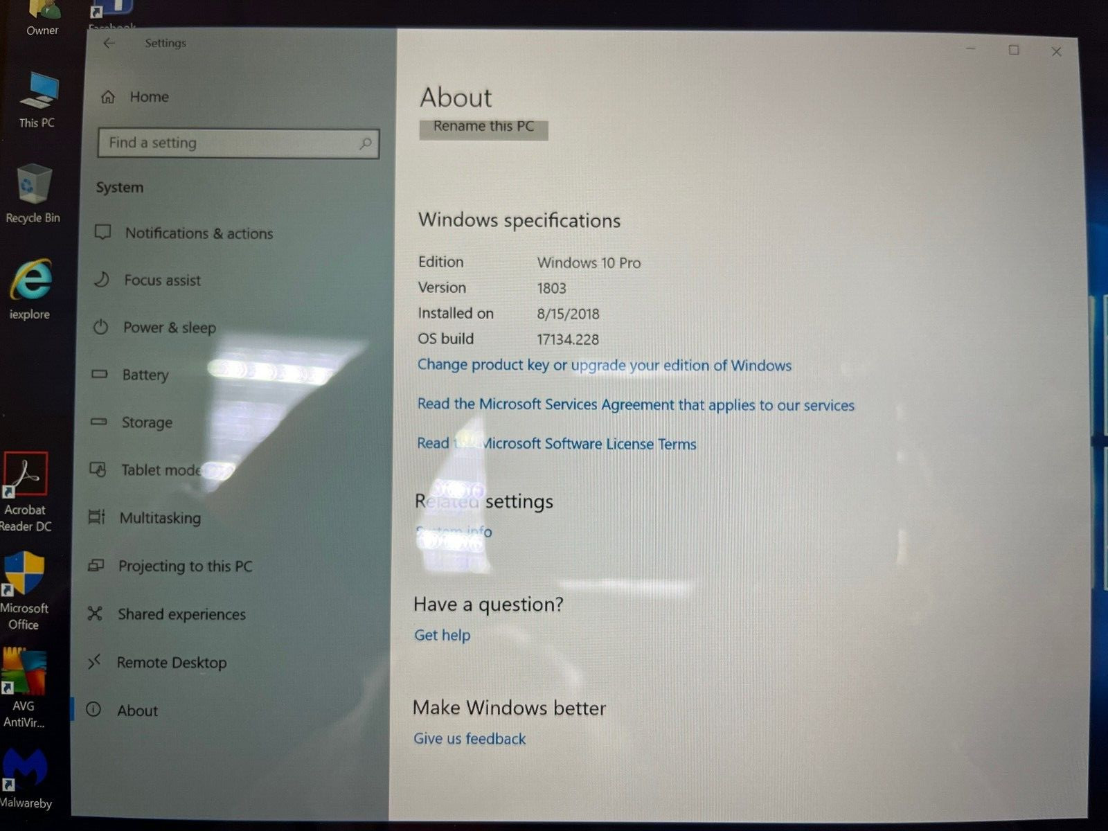 Microsoft Surface Pro 3 i5-4300U@1.9GHz, 8GB Ram, 256GB OBS, W10P Installed